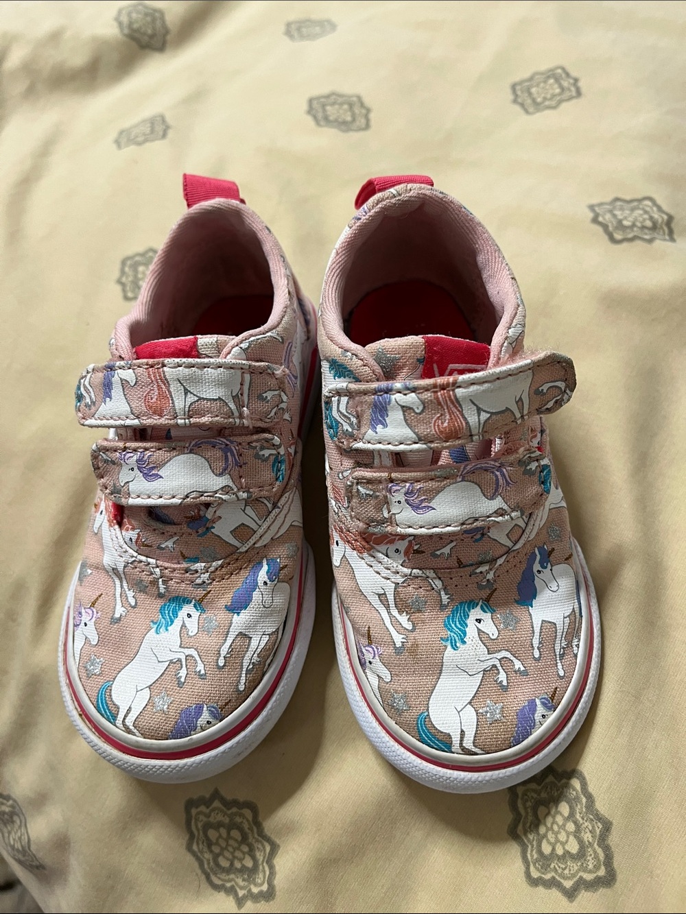 Vans Kids Pink Canvas Unicorn Slip-On Sneakers